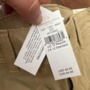 Women's American Eagle Tan Kick Boot Jeans Size 12